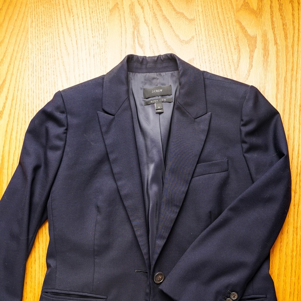 J. Crew Super 120s 3/4 sleeve jacket